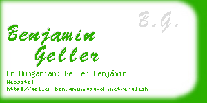 benjamin geller business card